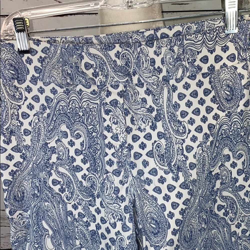 Blue and white paisley pull on pant - Picture 5 of 6